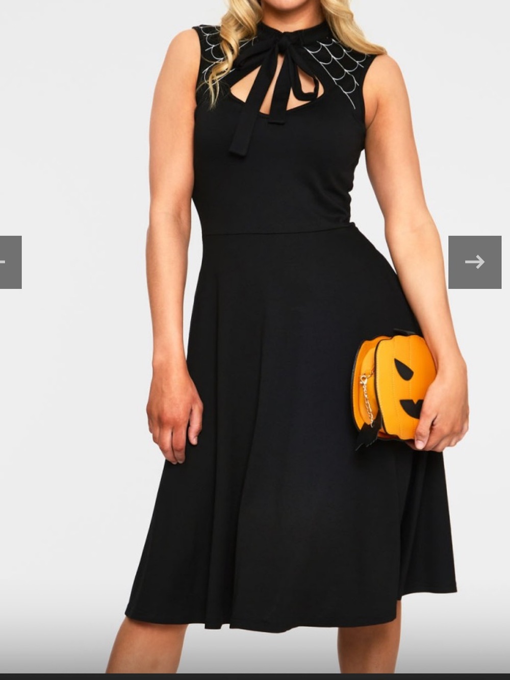Voodoo Vixen Sleeveless Dress with Spiderwebs